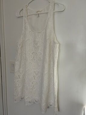 H&M White Lace Mini Dress